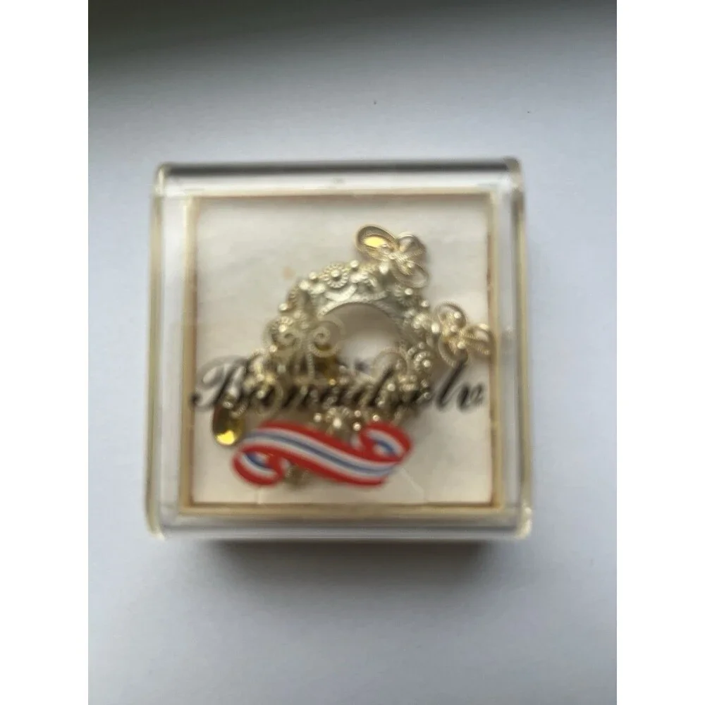 Vintage Norwegian 830 Silver Solje Sølje Brooch Dangling Spoons Traditional Pin